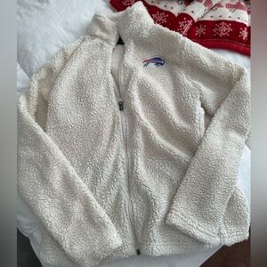 NFL Juniors Collection Cream Sherpa Jacket